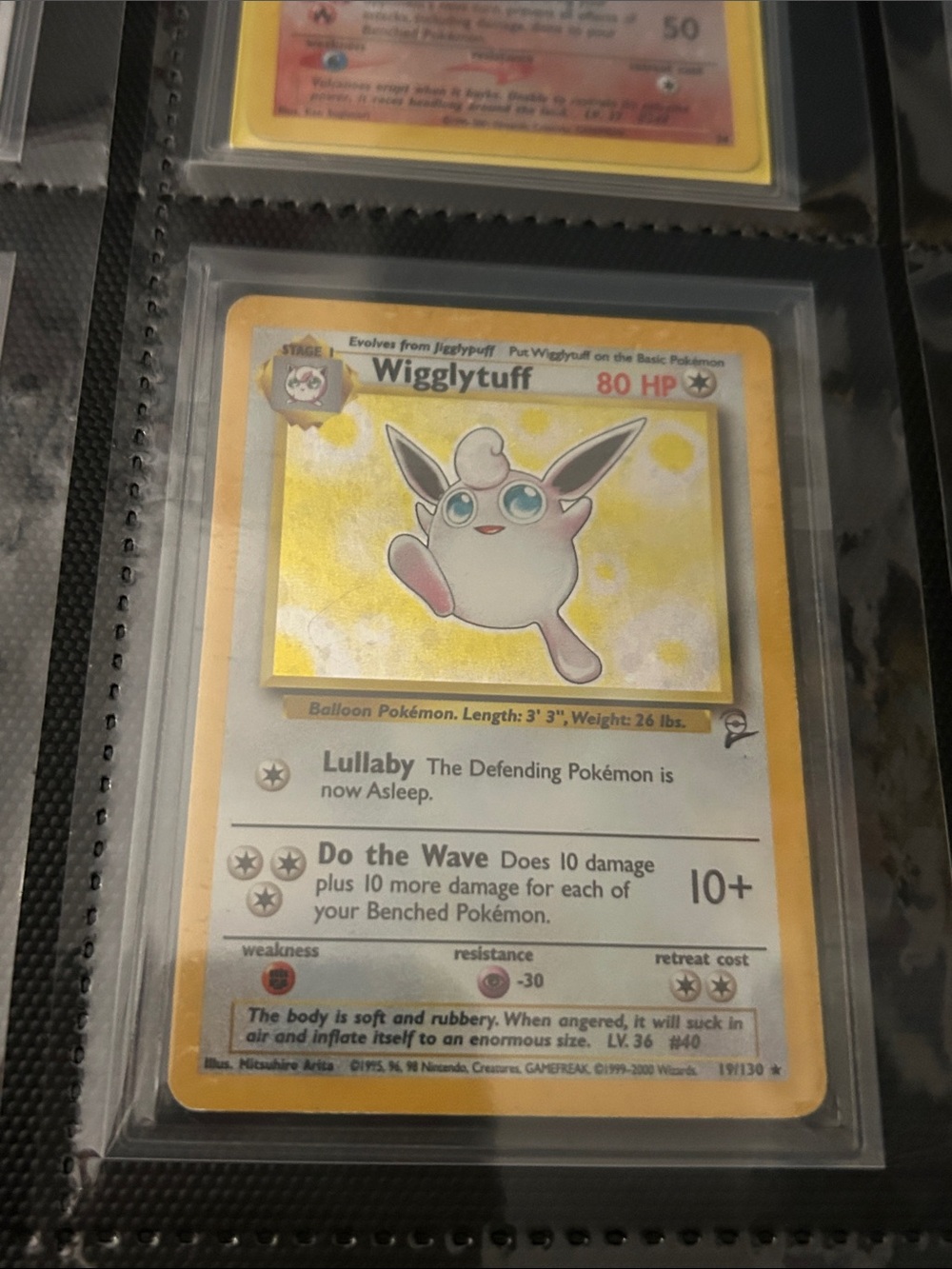 Pokemon Wigglytuff Card – Yellow and White
